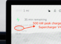 Tesla Supercharger V4 peak charge rate