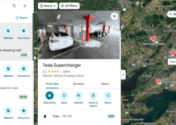 Tesla Supercharger live availability is now in Google Maps